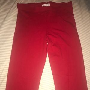 Red leggings